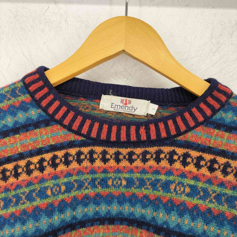 emendy スコットランド製 総柄 クルーネックニット メンズ  1